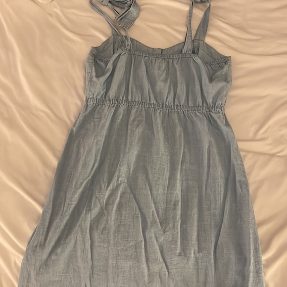 NWT Madewell Chambray Button Up Sundress with Tie Straps - Picture 9 of 10